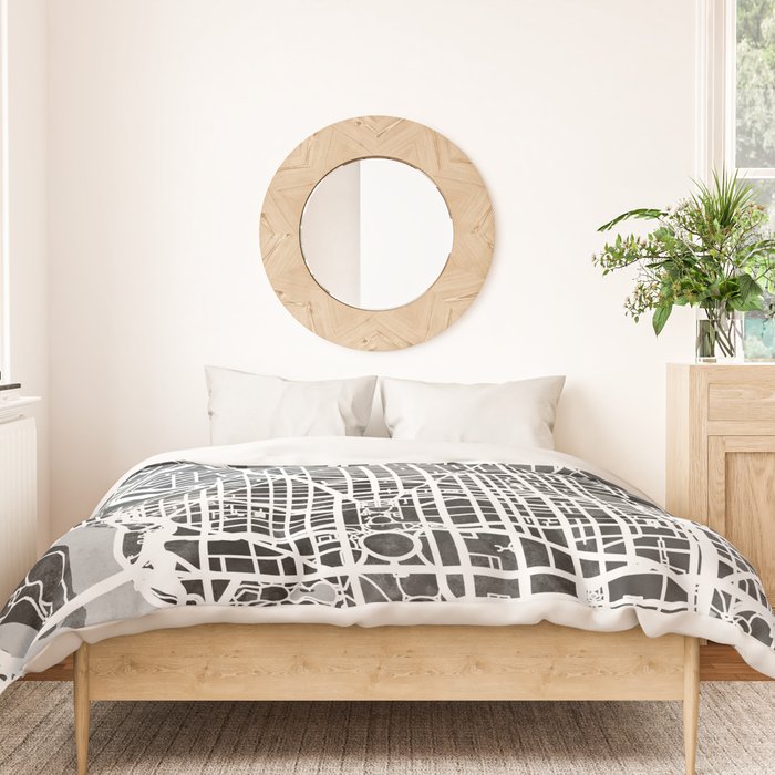 Washington DC City Street Map Duvet Cover Gallery Image 3