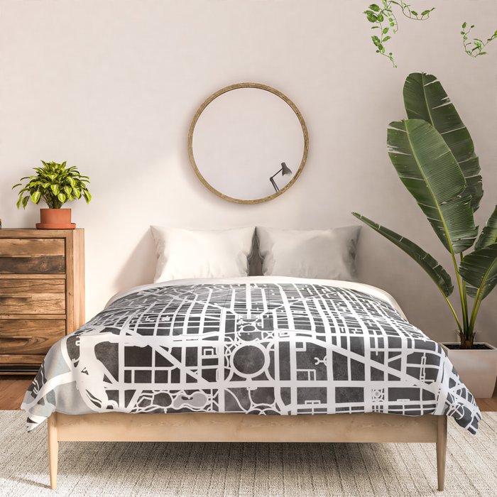 Washington DC City Street Map Comforter Gallery Image 3