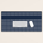Spotted, African Pattern in Blue and White Desk Mat Gallery Image 1