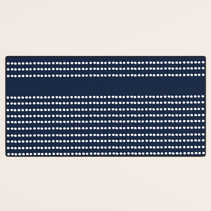 Spotted, African Pattern in Blue and White Desk Mat Gallery Image 3