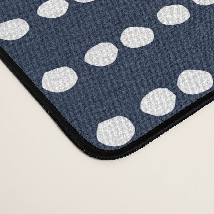 Spotted, African Pattern in Blue and White Desk Mat Gallery Image 4