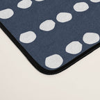 Spotted, African Pattern in Blue and White Desk Mat Gallery Image 4