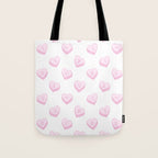 Pink love heart candy pattern Tote Bag Gallery Image 1