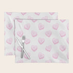 Pink love heart candy pattern Placemat Gallery Image 1