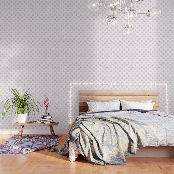 Pink love heart candy pattern Wallpaper Gallery Image 1
