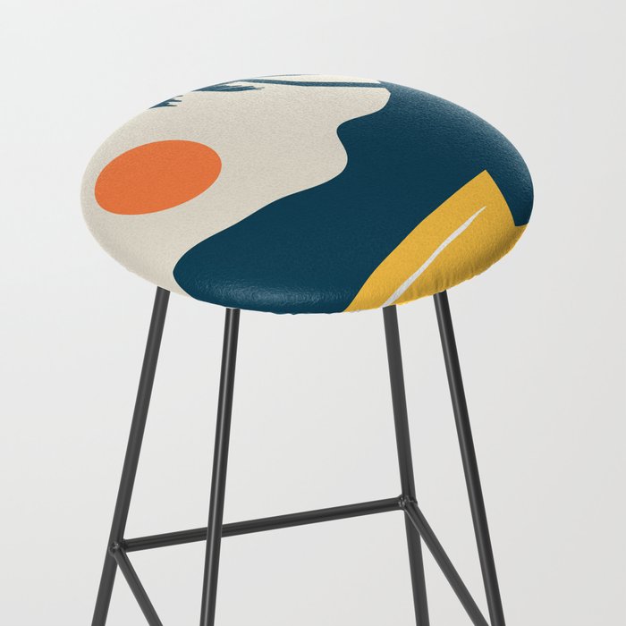 Retro Landscape 02B Stool Gallery Image 2