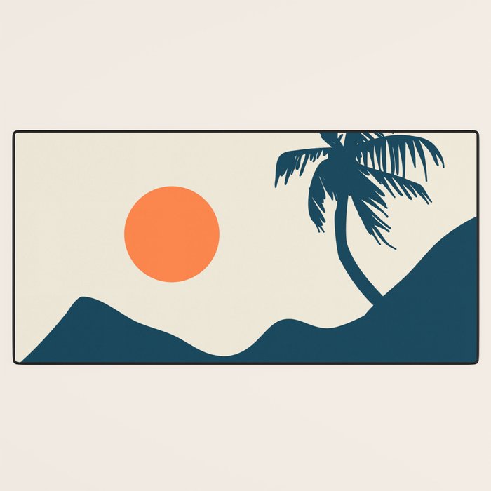 Retro Landscape 02B Desk Mat Gallery Image 3