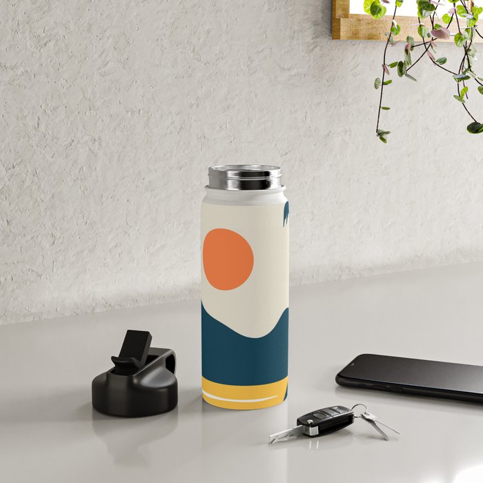 Retro Landscape 02B Water Bottle Gallery Image 4