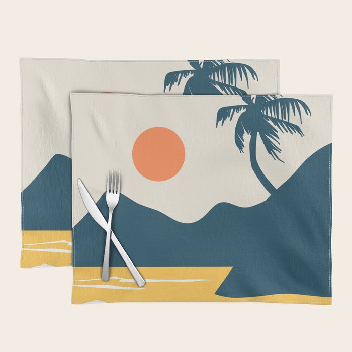 Retro Landscape 02B Placemat Gallery Image 1