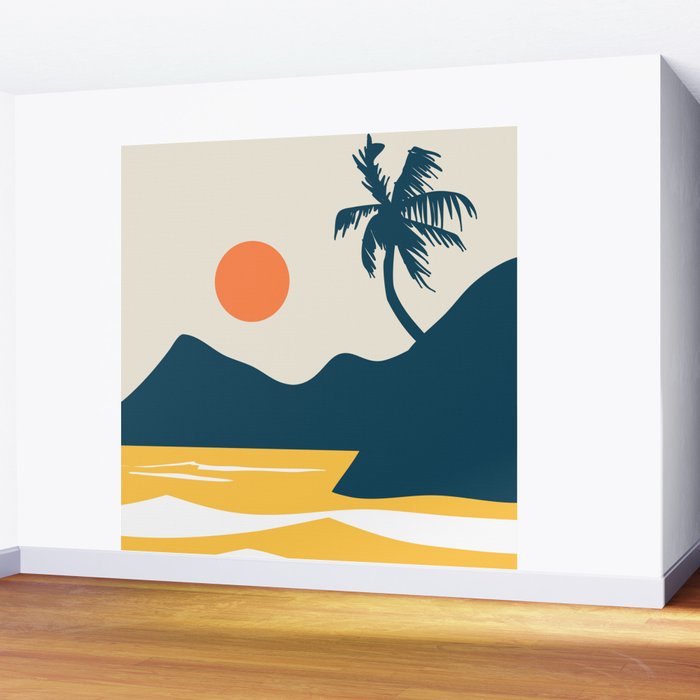 Retro Landscape 02B Wall Mural Gallery Image 2