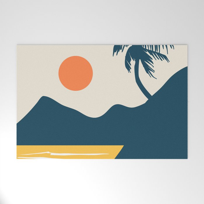 Retro Landscape 02B Welcome Mat Gallery Image 1