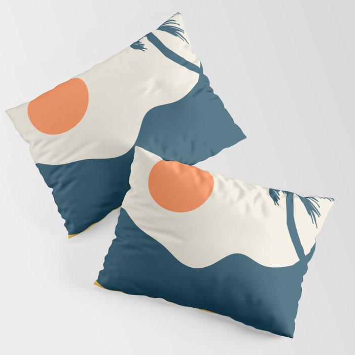 Retro Landscape 02B Pillow Sham Gallery Image 1