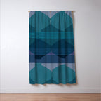 Abstraction_BLUE_LANDSCAPE_MOONLIGHT_NATURE_POP_ART_)521A Window Curtain Gallery Image 3