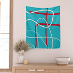 Minimalist Line Art 4 Wall Tapestry Gallery Image 2