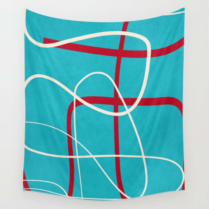 Minimalist Line Art 4 Wall Tapestry Gallery Image 4