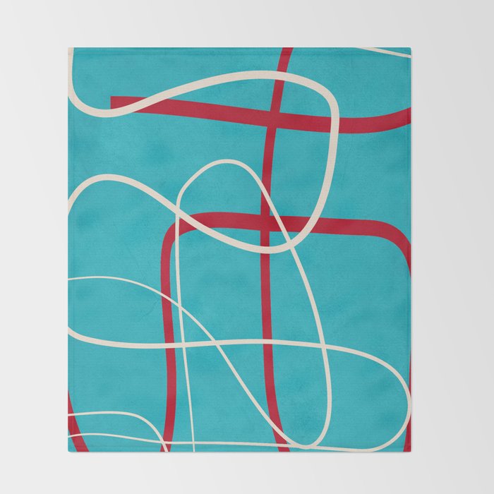 Minimalist Line Art 4 Throw Blanket Gallery Image 2