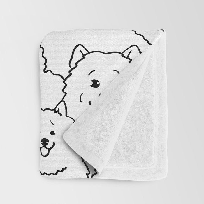 Oh Samoyed Throw Blanket Gallery Image 3