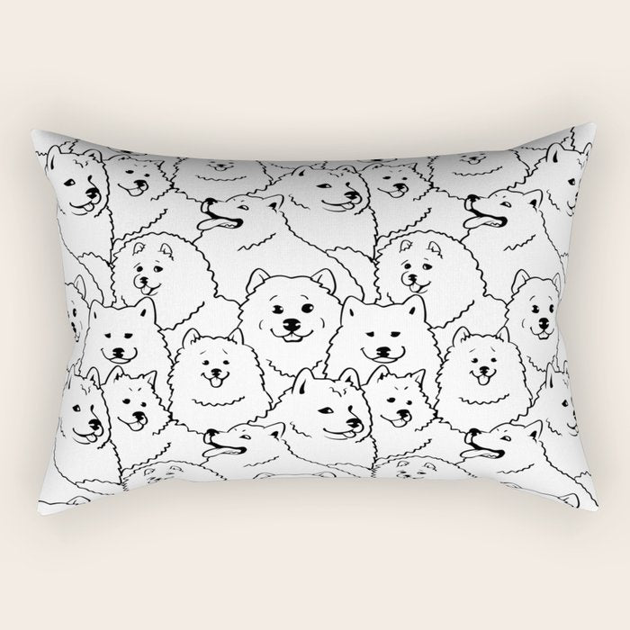 Oh Samoyed Rectangular Pillow Gallery Image 1