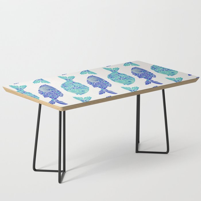 Indonesian Fish Duo - Navy & Turquoise Palette Coffee Table Gallery Image 1