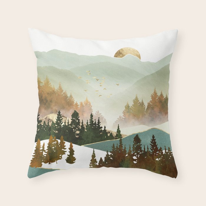 Fall Morning Throw Pillow Gallery Image 6