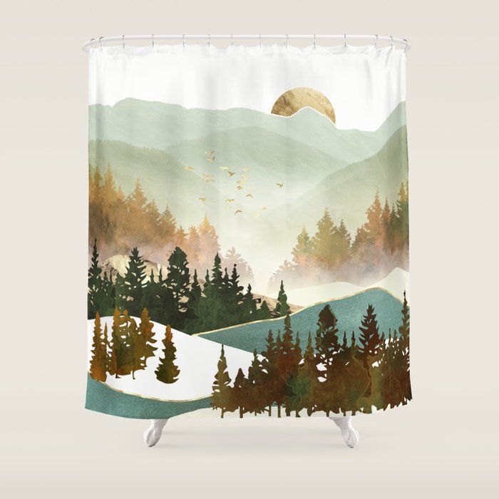 Fall Morning Shower Curtain Gallery Image 1