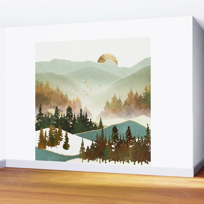 Fall Morning Wall Mural Gallery Image 2