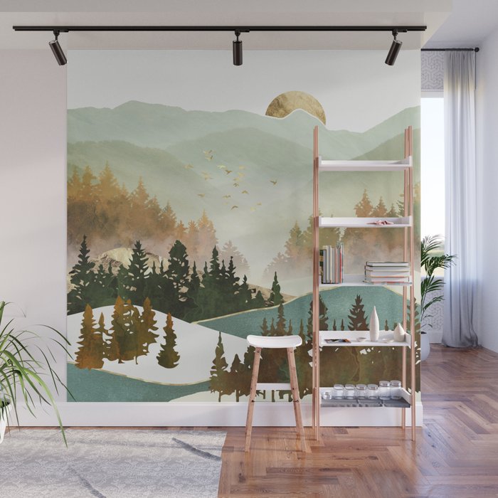 Fall Morning Wall Mural Gallery Image 1
