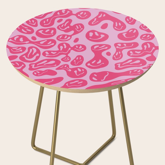 Hot Pink Dripping Smiley Side Table Gallery Image 2