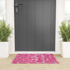 Hot Pink Dripping Smiley Welcome Mat Gallery Image 3
