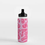 Hot Pink Dripping Smiley Water Bottle Gallery Image 2