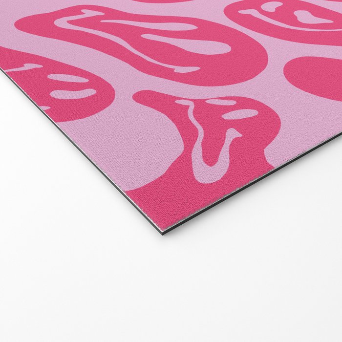 Hot Pink Dripping Smiley Welcome Mat Gallery Image 2