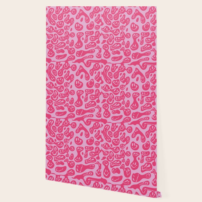 Hot Pink Dripping Smiley Wallpaper Gallery Image 2