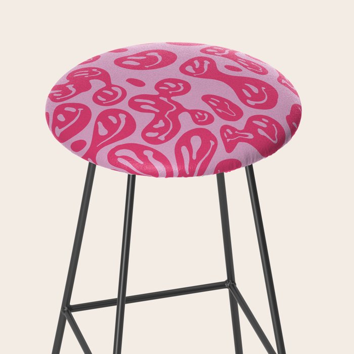 Hot Pink Dripping Smiley Stool Gallery Image 2
