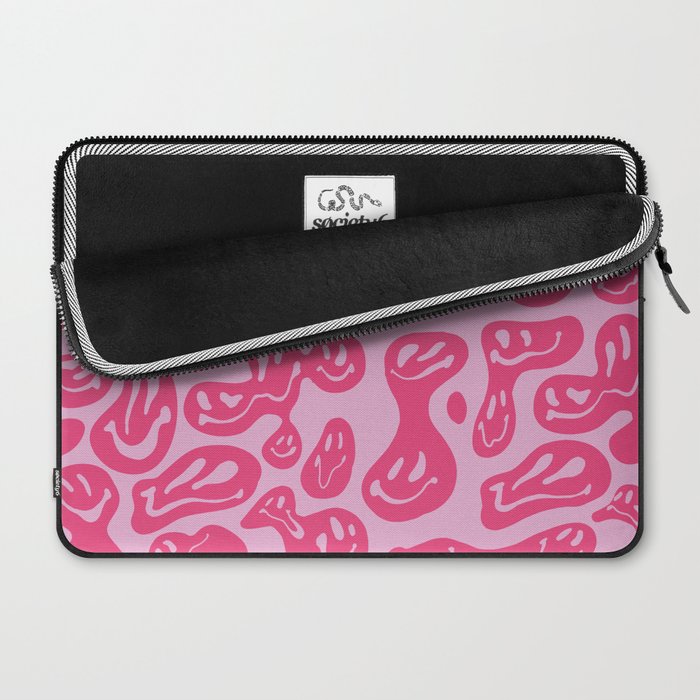 Hot Pink Dripping Smiley Laptop Sleeve Gallery Image 2