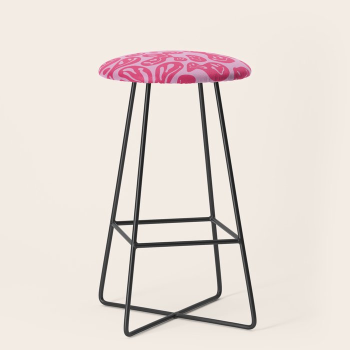 Hot Pink Dripping Smiley Stool Gallery Image 1