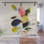Minimal Abstract Colorful Plant Wall Mural Gallery Image 1