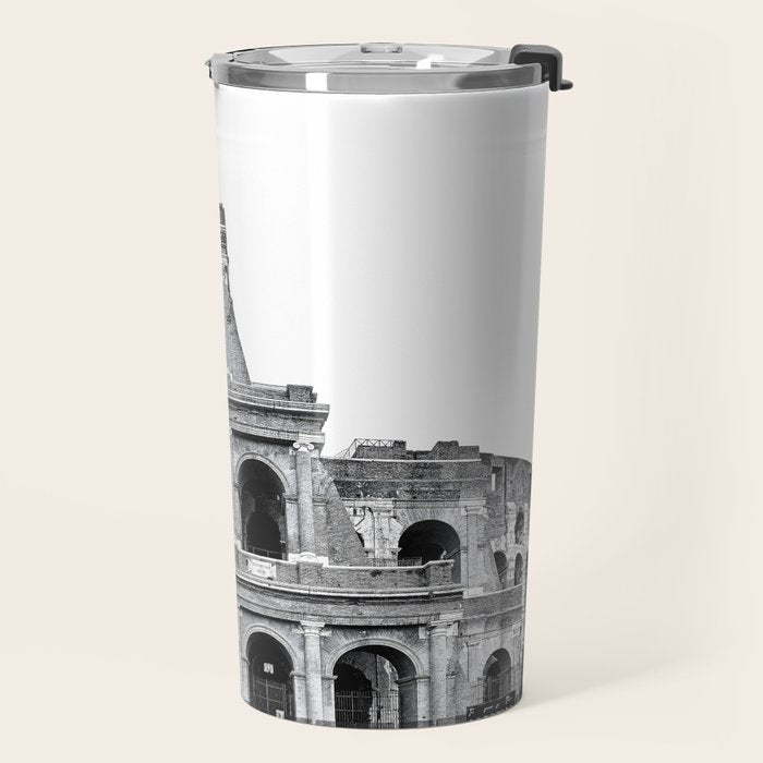 Colosseum Rome Black and White Travel Mug Gallery Image 2
