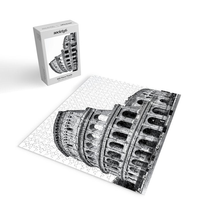 Colosseum Rome Black and White Jigsaw Puzzle Gallery Image 2