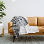 Colosseum Rome Black and White Throw Blanket Gallery Image 1