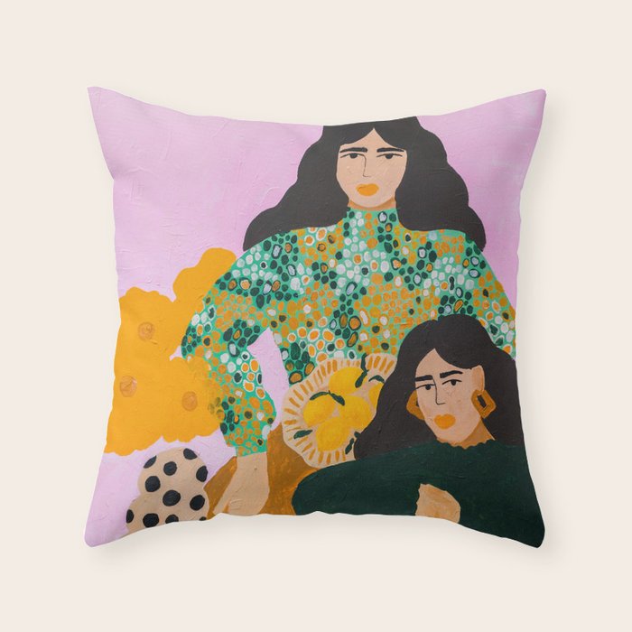 Sisters Throw Pillow Gallery Image 6