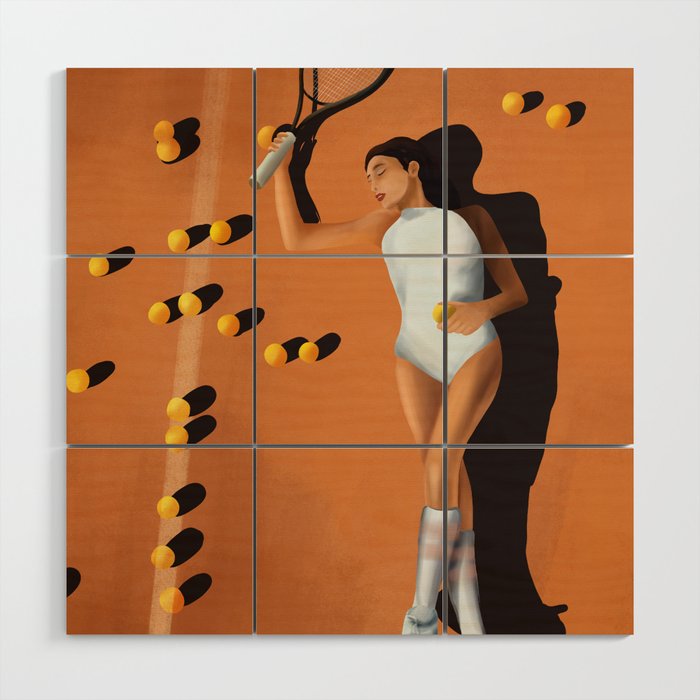 Tennis Reverie Wood Wall Art Gallery Image 1