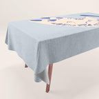 Purrcelin Cat Butt - Charming Delft Pottery Kitty Tablecloth Gallery Image 1