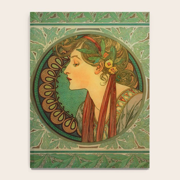 Alphonse Mucha "Laurel" Notebook Gallery Image 4