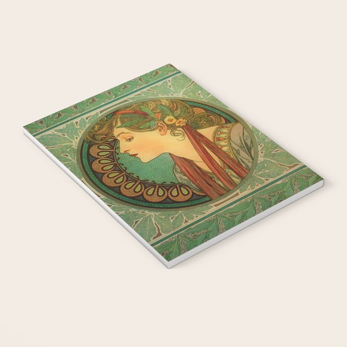 Alphonse Mucha "Laurel" Notebook Gallery Image 3