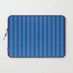 Bold Vertical Stripes in Double Blue Laptop Sleeve Gallery Image 1