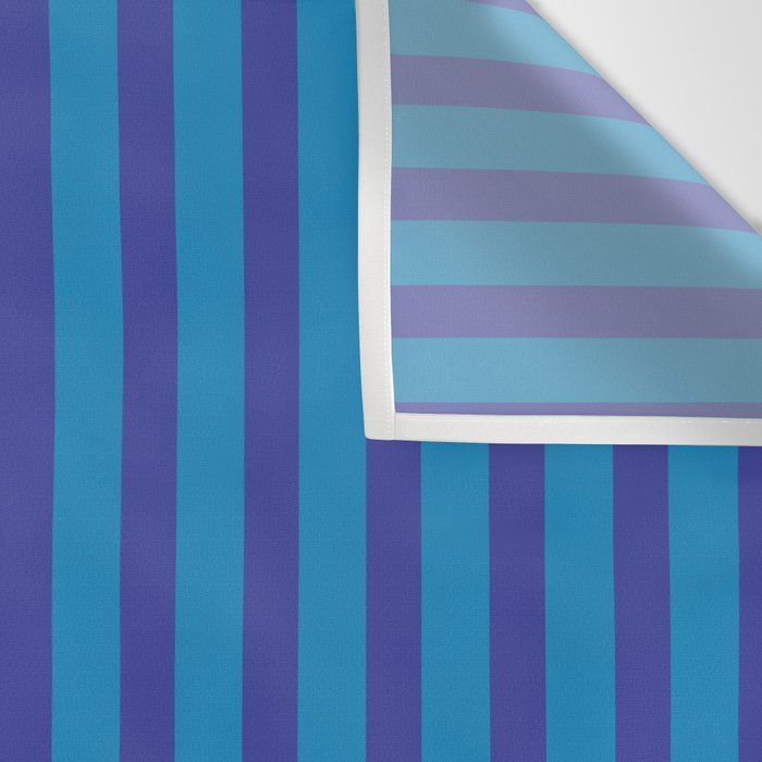 Bold Vertical Stripes in Double Blue Wall Tapestry Gallery Image 3