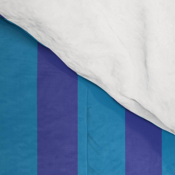 Bold Vertical Stripes in Double Blue Comforter Gallery Image 4