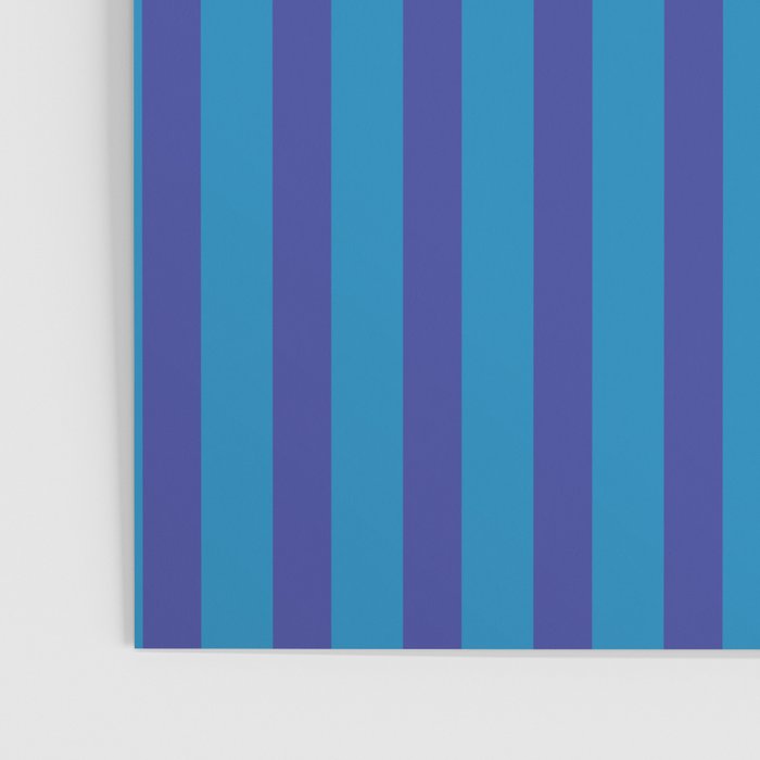 Bold Vertical Stripes in Double Blue Poster Gallery Image 3