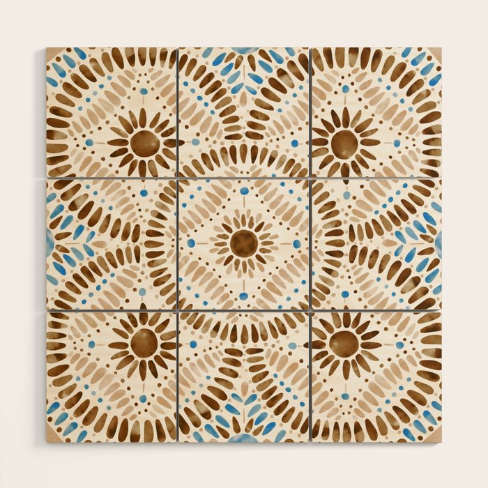 Rustic Tile Mandala A Wood Wall Art Gallery Image 1