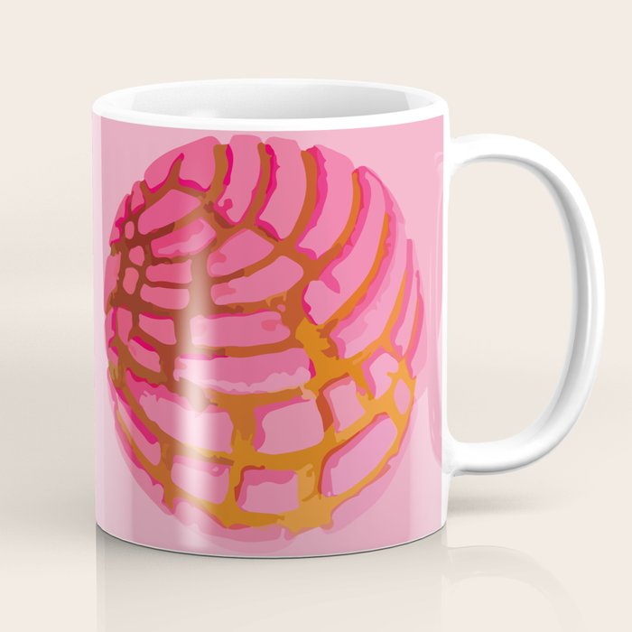 Pink concha bread mexican concha pan dulce mexican food lover Coffee Mug Gallery Image 1